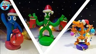 НОВОГОДНИЕ РАДУЖНЫЕ ДРУЗЬЯ 🥶 | Rainbow Friends  | Лепка из пластилина | Авипи