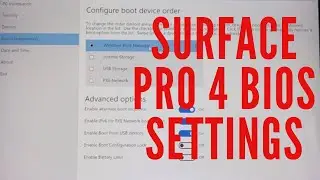 Surface Pro 4 Get into Bios Settings