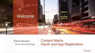 OAuth and app registration with Content Matrix