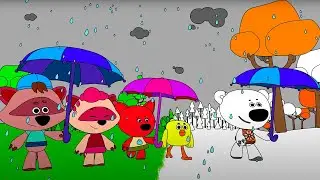 Раскраска 🎨  МИ-МИ-МИШКИ -🍄  Грибной Дождик 🌦  Учим Цвета! 🖌