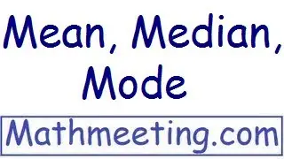 Statistics - Mean, Median, Mode