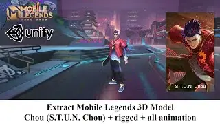 Extract Mobile Legends 3D Model - Chou (S.T.U.N. Chou) + rigged + all animation | Unity 3D