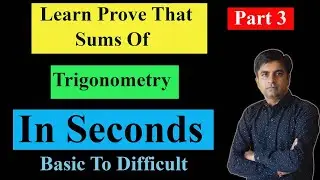 Trigonometry class 10 maths Basic to Difficult Sums Part 3 English Medium