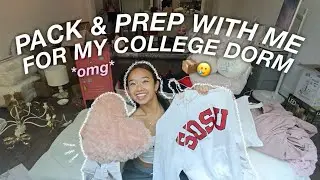 PACK & PREP WITH ME FOR MY COLLEGE DORM *freshman year*