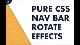 Navigation Bar Menu Pure CSS with Transform Effects