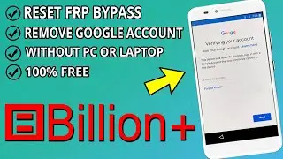 Bypass FRP Billion Capture+ | How To bypass Google Account Billion Capture Plus