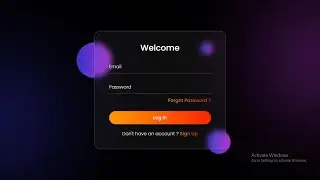 Glassmorphism Login, Register & Password form using  Html  Css