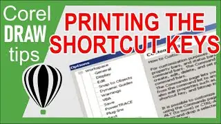 Printing full list of shortcut keys in CorelDraw