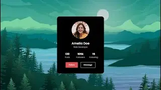 Responsive Profile Card Using Html & Css