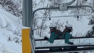 skiing at pebble creek/brundage