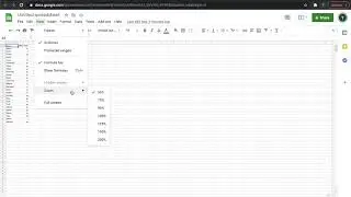 How to zoom in/out in Google Sheets