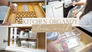 KITCHEN ORGANIZATION | CLEAN AND ORGANIZE WITH ME | SPACE SAVING HOME HACKS 2023 | HOME ORGANIZATION