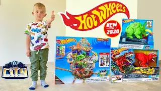 HOT WHEELS ХОТ ВИЛС ДИНОЗАВРЫ Сборник  Атака Тираннозавра Трицератопса Парковка с атакой Рекса 2020
