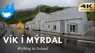 Iceland Walking Tour - Vík í Mýrdal [4K]