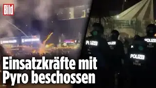 Polizisten unter Beschuss: Raketen-Angriffe am Alexanderplatz #Silvester