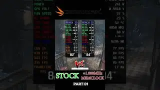 Memory Clock +1GHz Vs Stock 3DMark Part 1 #shorts