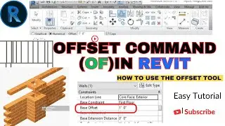 How to use the offset Command (OF) in Revit 