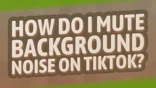 How do I mute background noise on TikTok?