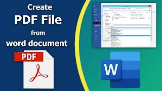 How to create a pdf file from word document | Convert word to pdf | How to save word file as pdf