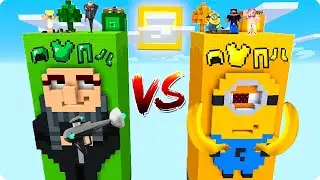 🍌ЧАНК ГРЮ vs ЧАНК МИНЬОНА В МАЙНКРАФТ! ШЕДИ ЛЕСКА И НУБИК ПРОТИВ MINECRAFT