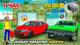 СКОЛЬКО ЗАРАБОТАЕТ НОВИЧОК В СИМУЛЯТОР АВТОМОБИЛЯ 2 ЗА 1 ЧАС? (Эксперимент)