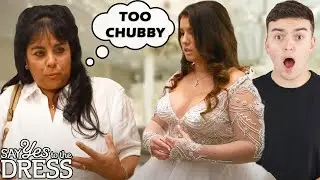 REACTING TO PLUS SIZE WEDDING DRESSES (i can't believe she said that)