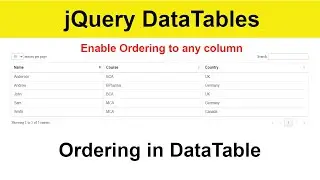 06 - How to enable/disable Ordering to any column in DataTable with Source Code