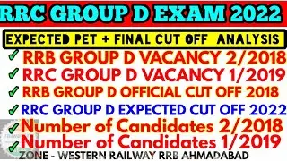 rrc group d expected cut off 2022 for PET & Final merit (DV+ME) zone western Railway rrb ahmadabad