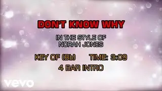 Norah Jones - Don't Know Why (Karaoke) (Guide Vocals)