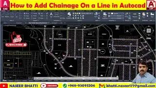 How to add Chainage on a line in autocad | how to mark Chainage in autocad |mark Chainage centerline