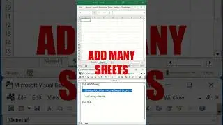 Add Sheet with Excel VBA #shorts