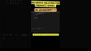 Learn Recursive solution to Fibonacci Series in 