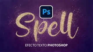Como hacer efecto de texto de polvo dorado en photoshop