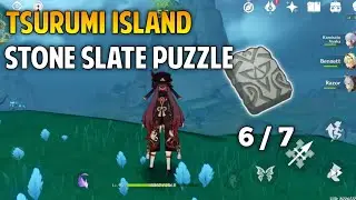 tsurumi island stone slate puzzle genshin impact [ 6/7 ]