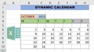 How to Create a Dynamic Calendar in Microsoft Excel - No VBA Macros