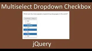 Multi Select Dropdown with Checkbox with jQuery and PHP - PHP Project