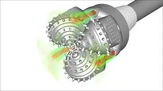 Simulating a Tricone Drill Bit with CONVERGE