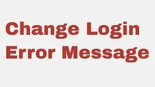 Change Default Login Error Messages in WordPress