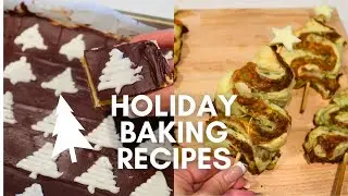 Easy Christmas Baking Recipes! Nanaimo Bars, Puff Pastry Trees + Brown Sugar Cereal Bars!