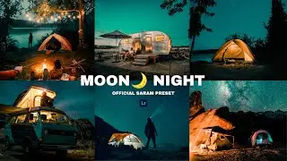 Moon Night Preset - Lightroom Free Preset | Night Preset | Aqua Moon Night Filter Lightroom