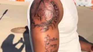 SOLO GETS HIS ARM TATTOOED SLEEVE BEGINNING
