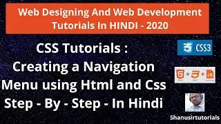 Navigation Menu using HTML and  CSS in Hindi