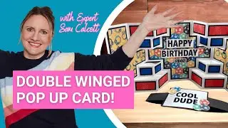 Double Winged Pop Up Card with Sam Calcott's Showstoppers 3 Collection!