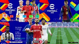 eFootball PES 2025 PPSSPP Download English Version New Update Kits 24/25 & New Transfers HD Graphics