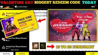 FREE FIRE REDEEM CODE TODAY 14 FEBRUARY REDEEM CODE FREE FIRE | FF REDEEM CODE TODAY 14 FEBRUARY