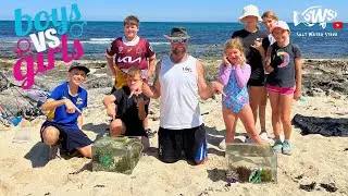 Boys VS Girls TIDE POOL CHALLENGE 🤙🏽 Who’s is the best?