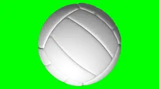 Spinning Volleyball Green Screen - Chroma Key