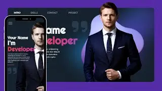 Responsive Personal Portfolio Effect using HTML CSS & Javascript