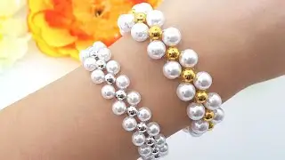 Pearl BRACELET/Beaded bracelet/Diy bracelet/Браслет из бусин/Жемчужный браслет/Как сделать браслет