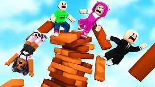 BOBBY PLAYS JENGA  W/ ZOEY, BOSS BABY AND MASH ALL PARTS | Roblox Funny Moments | Roblox